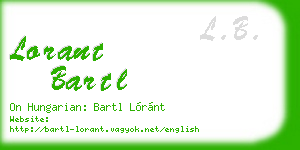 lorant bartl business card